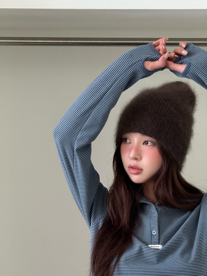 Baguette - Korean Women Fashion - #vintagekidsstyle - High Stripe Hood Tee - 11