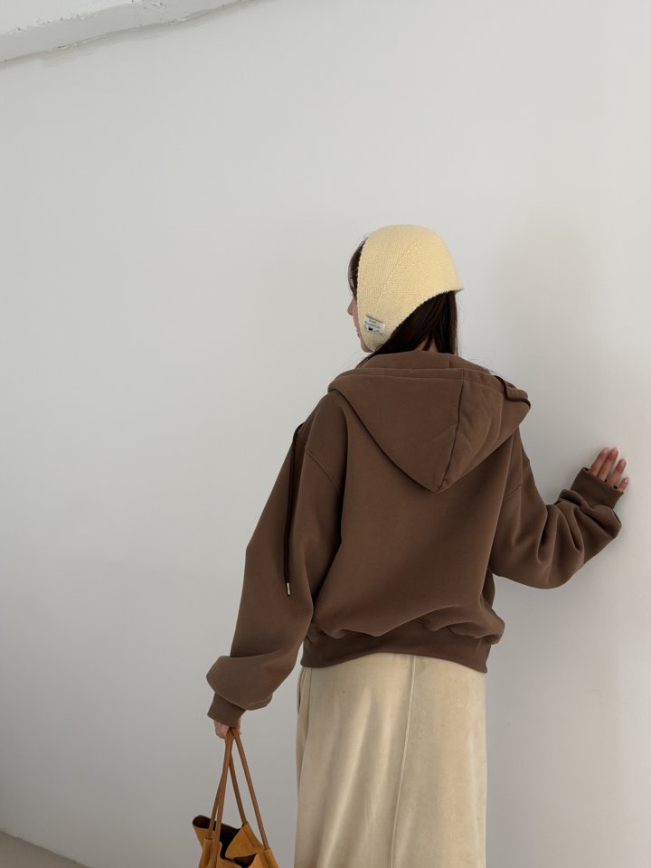Baguette - Korean Women Fashion - #vintagekidsstyle - High-Neck Hood Zip-Up - 3