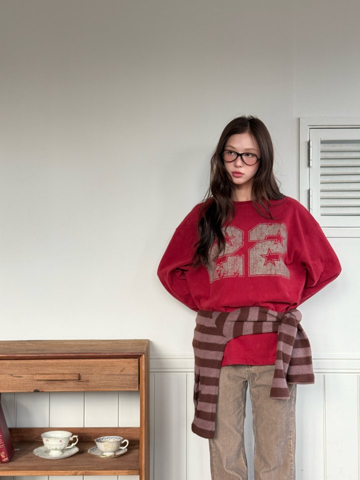 Baguette - Korean Women Fashion - #womensfashion - Peach 22 Brushed Lining Tee - 7
