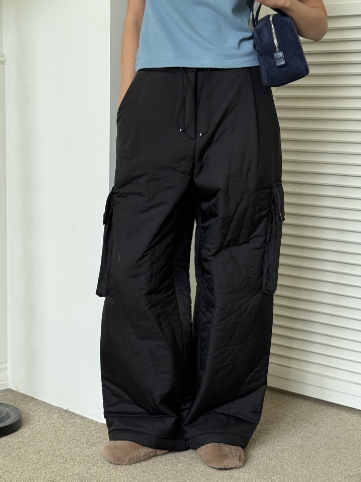 Baguette - Korean Women Fashion - #womensfashion - Pocket Padded Pants - 10