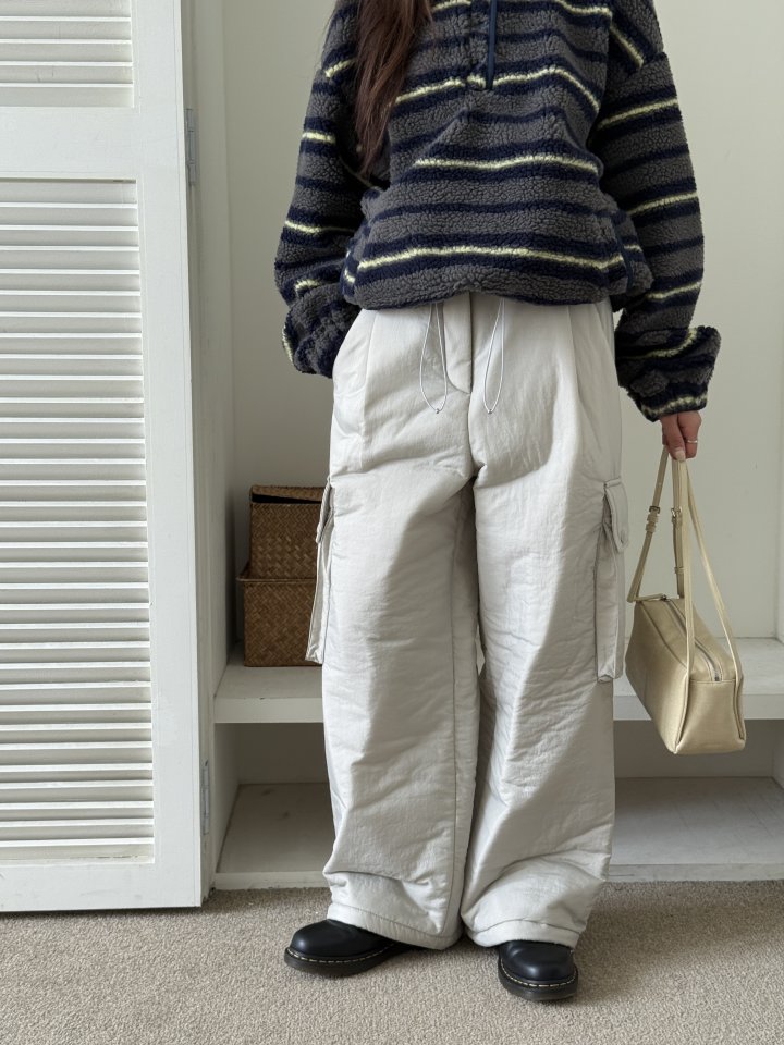 Baguette - Korean Women Fashion - #womensfashion - Pocket Padded Pants - 2