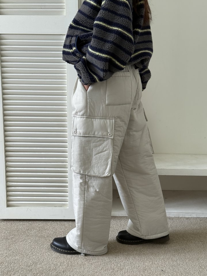 Baguette - Korean Women Fashion - #momslook - Pocket Padded Pants - 4