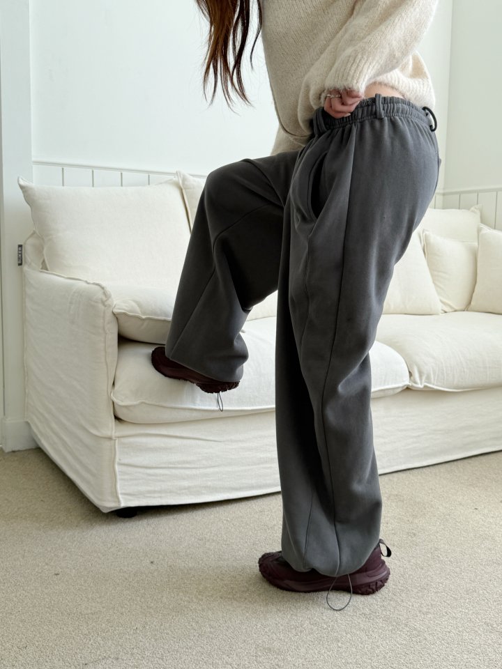 Baguette - Korean Women Fashion - #womensfashion - Wide Double Fleece Two Way Jogger Pants - 6