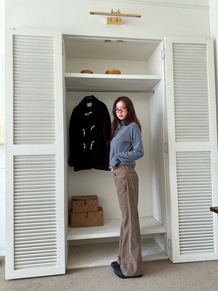 Baguette - Korean Women Fashion - #womensfashion - Corduroy Bijou Bootcut Pants - 8