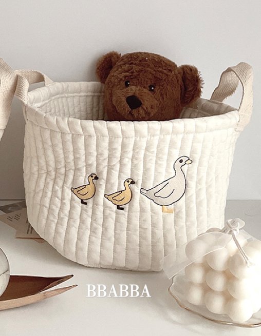 Bbabba - Korean Baby Fashion - #babygirlfashion - Quilted Embroidered Bag - 2