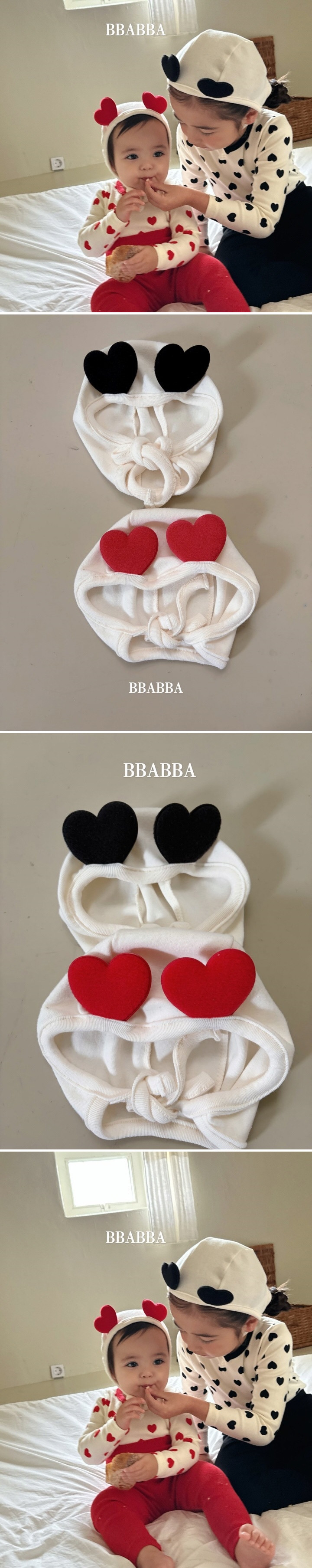 Bbabba - Korean Baby Fashion - #babylifestyle - Love Me Heart Bonnet