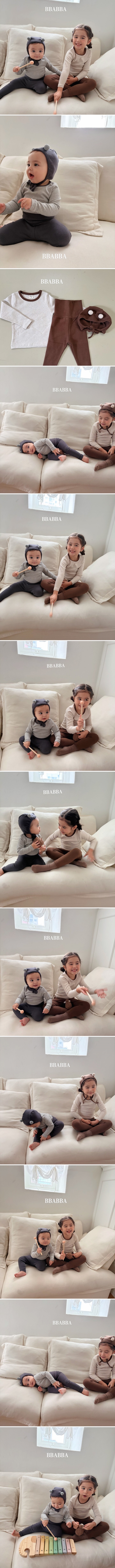Bbabba - Korean Children Fashion - #magicofchildhood - Pom Pom Top Bottom Set (Kids)