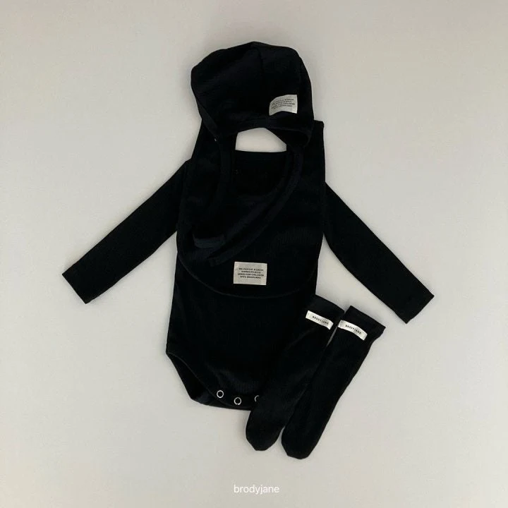 Brody Jane - Korean Baby Fashion - #babyfever - Black Bodysuit - 7