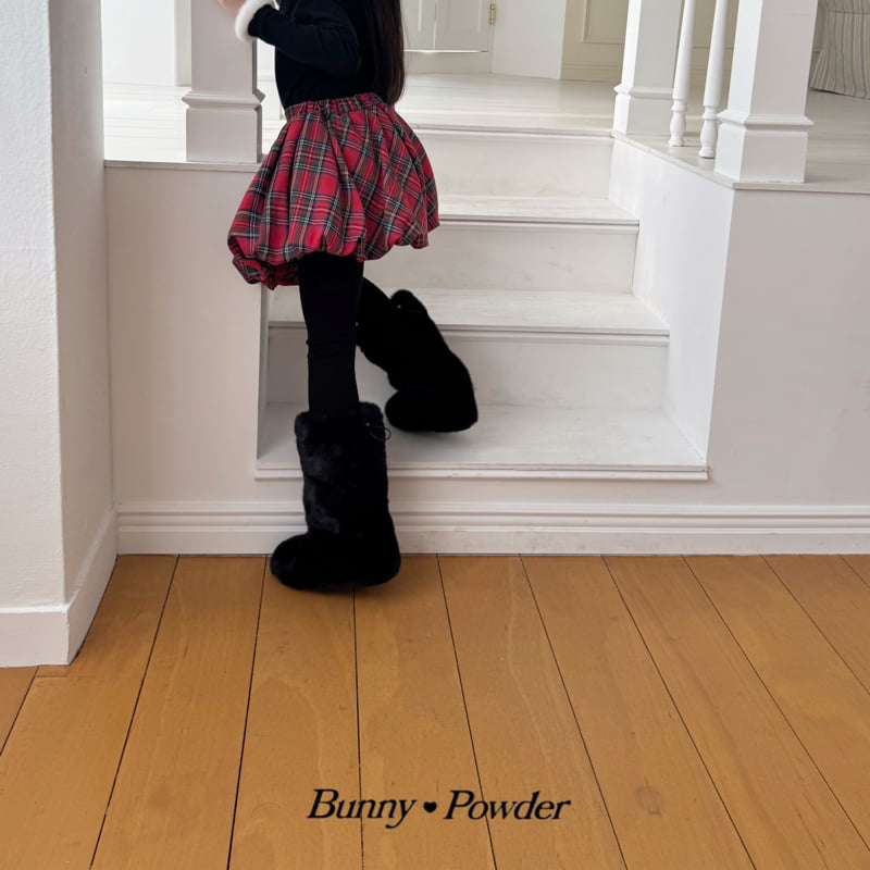 Bunny Powder - Korean Children Fashion - #childrensboutique - Check Balloon Skirt - 12