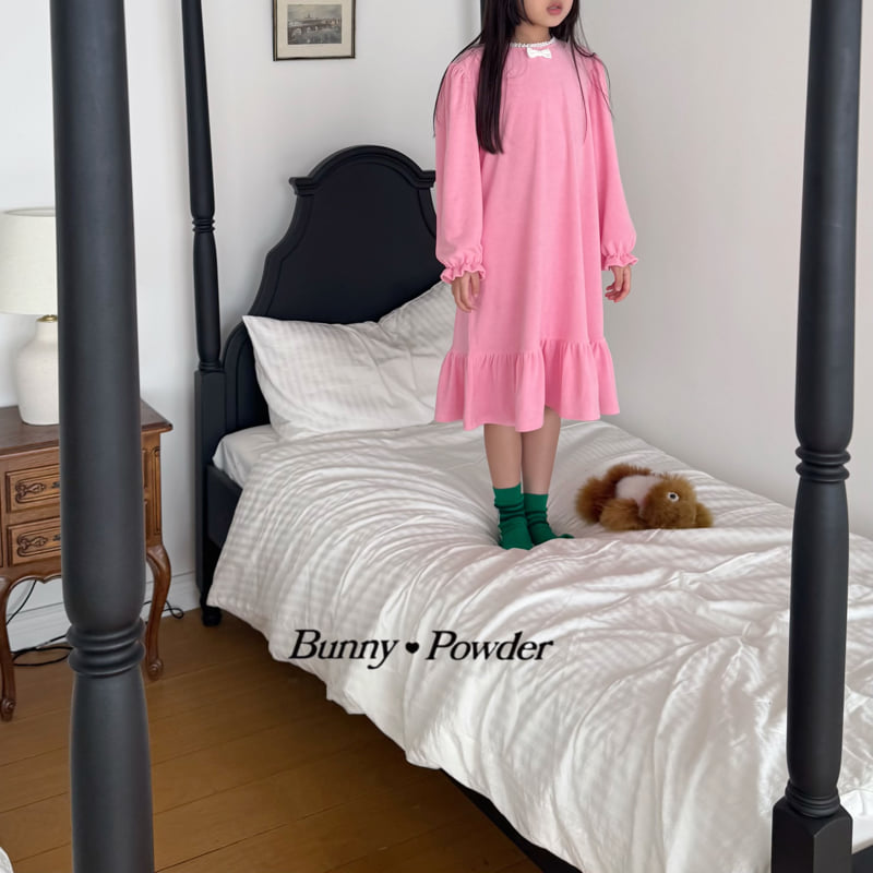 Bunny Powder - Korean Children Fashion - #kidsshorts - Merry Pajama One-piece - 3