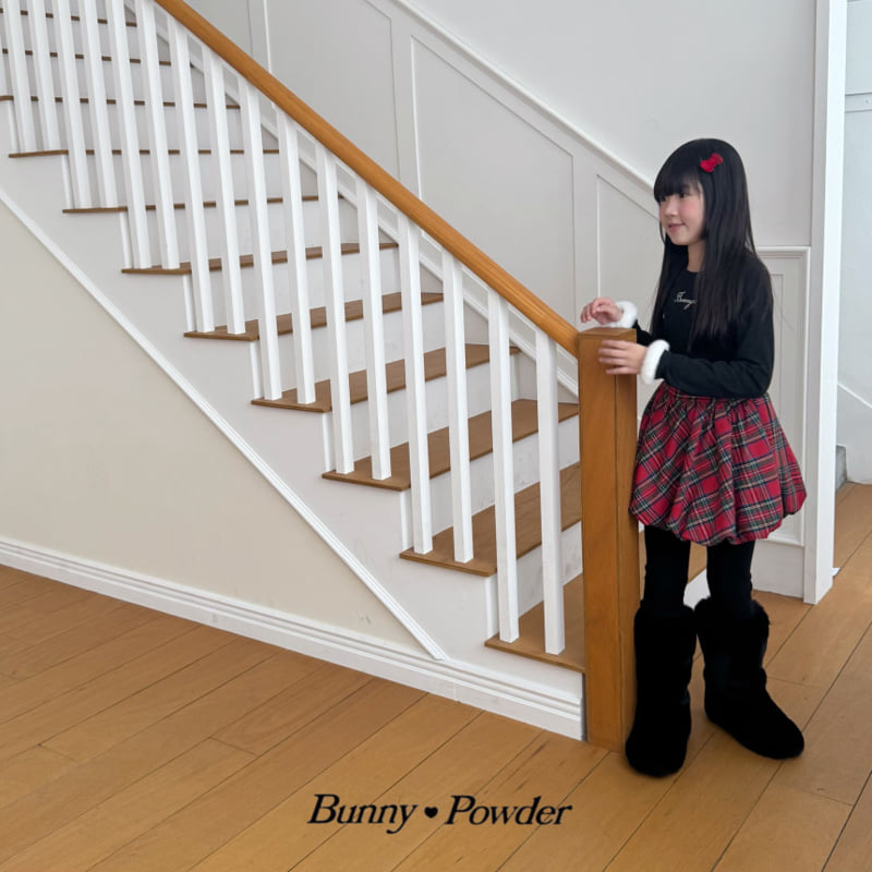 Bunny Powder - Korean Children Fashion - #kidsstore - Check Balloon Skirt