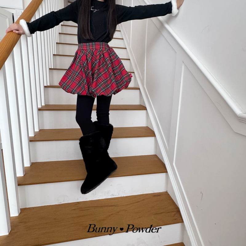 Bunny Powder - Korean Children Fashion - #magicofchildhood - Check Balloon Skirt - 5