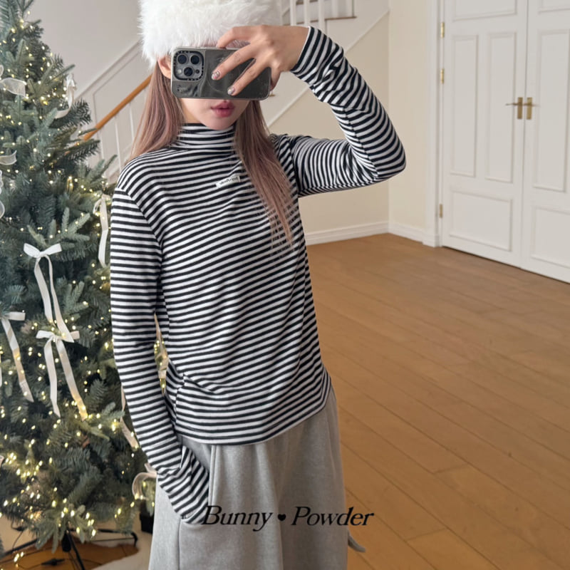 Bunny Powder - Korean Women Fashion - #womensfashion - Soft Turtleneck Tee (Adult)