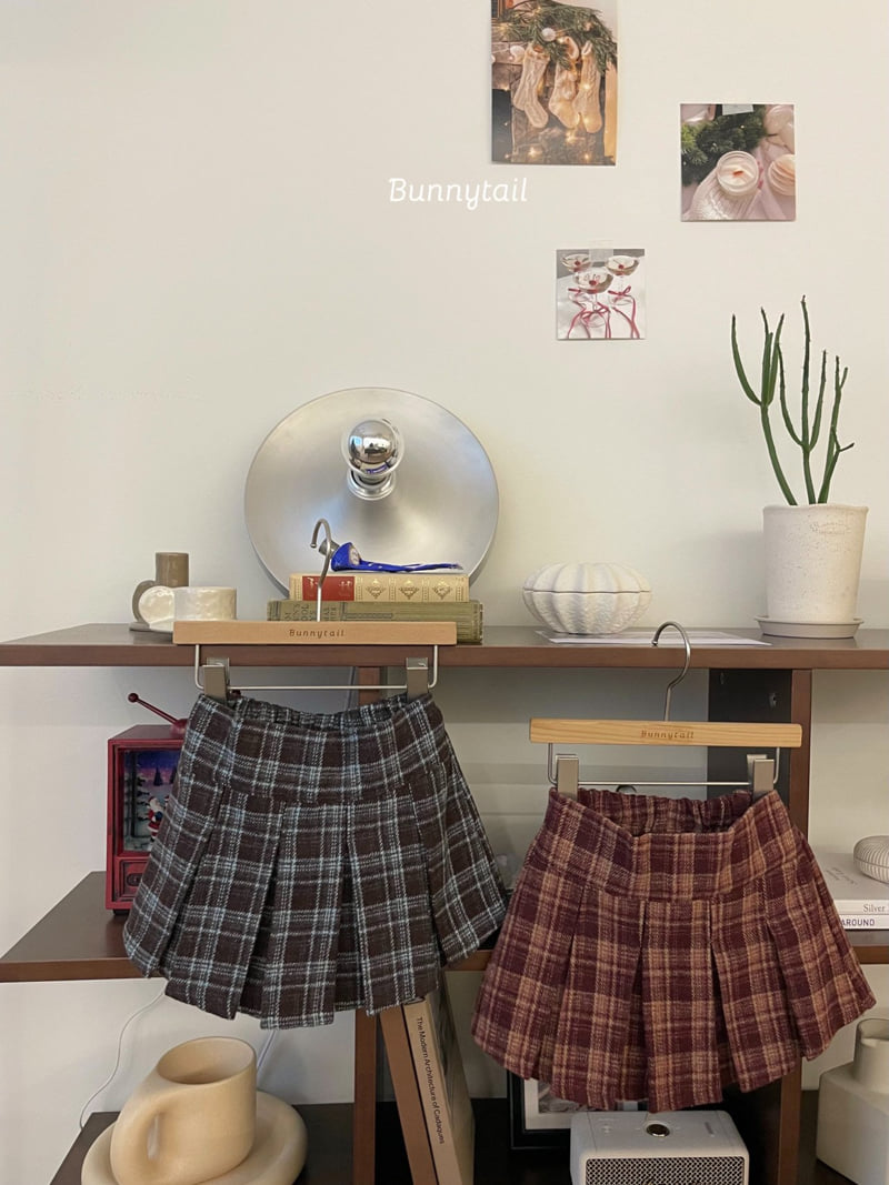 Bunnytail - Korean Children Fashion - #designkidswear - Rose Check Skirt Pants - 10
