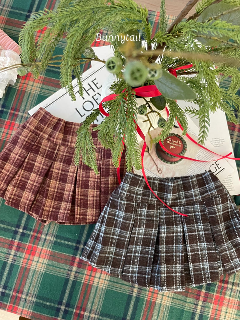 Bunnytail - Korean Children Fashion - #discoveringself - Rose Check Skirt Pants - 11