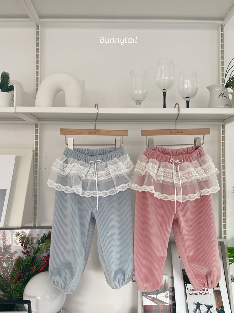 Bunnytail - Korean Children Fashion - #fashionkids - Lace Jogger Pants - 2