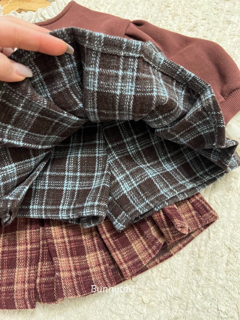 Bunnytail - Korean Children Fashion - #fashionkids - Rose Check Skirt Pants - 12