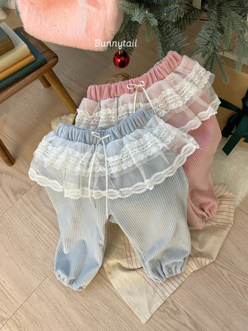 Bunnytail - Korean Children Fashion - #kidsshorts - Lace Jogger Pants - 4