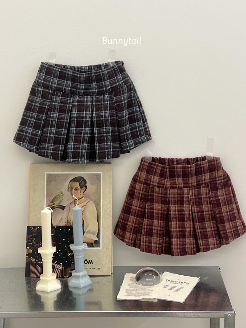 Bunnytail - Korean Children Fashion - #kidzfashiontrend - Rose Check Skirt Pants