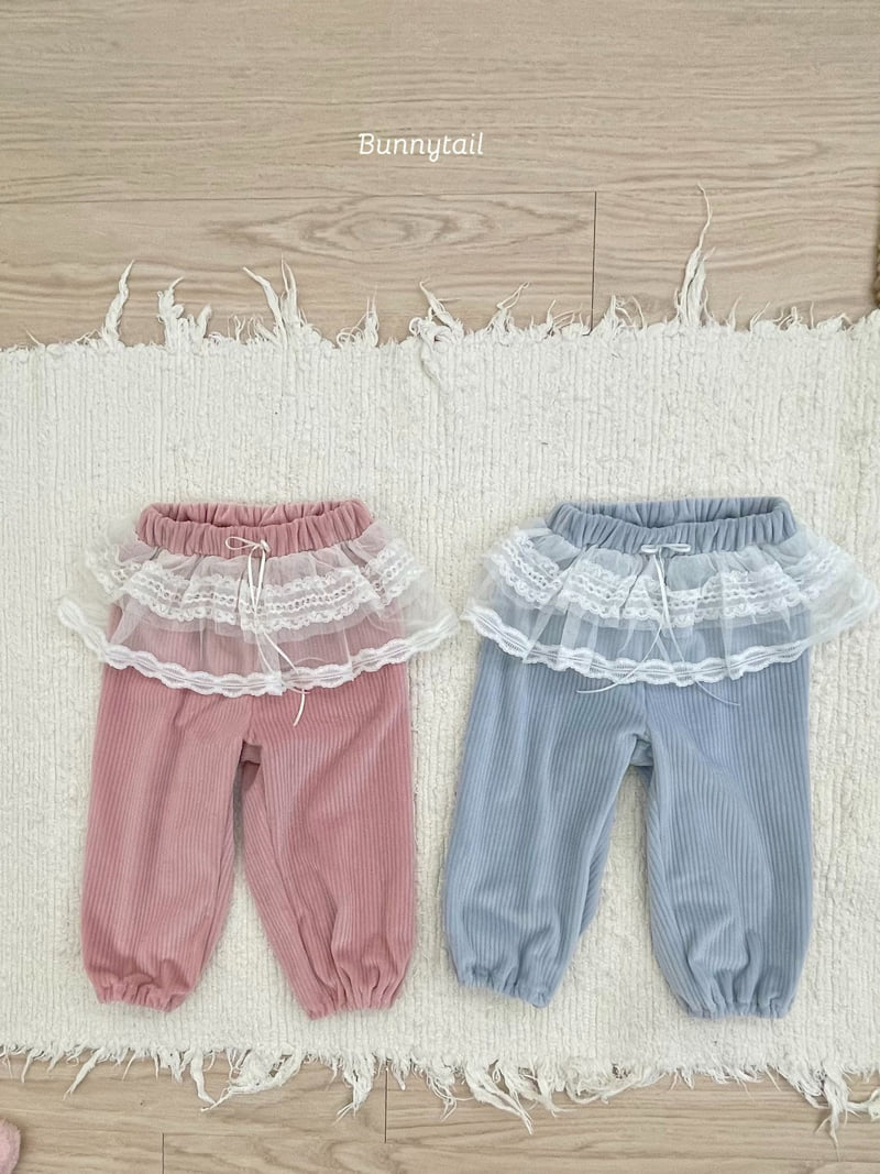 Bunnytail - Korean Children Fashion - #littlefashionista - Lace Jogger Pants - 7