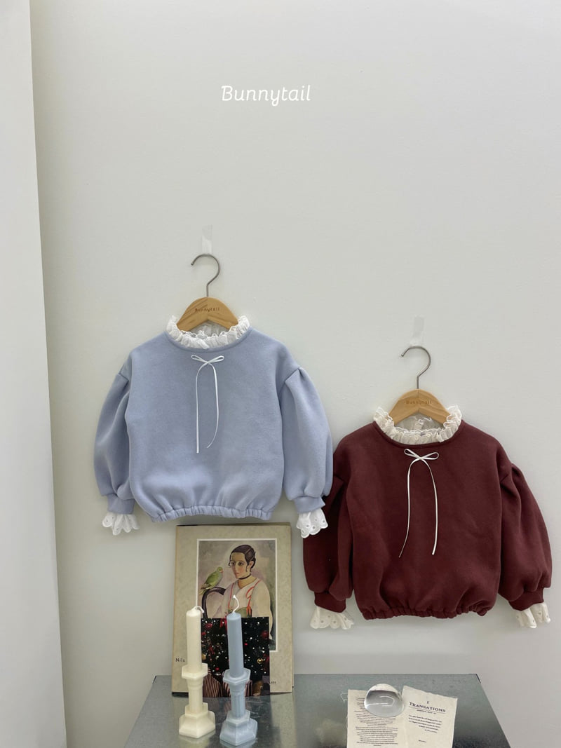 Bunnytail - Korean Children Fashion - #littlefashionista - Lace Sweatshirt - 2