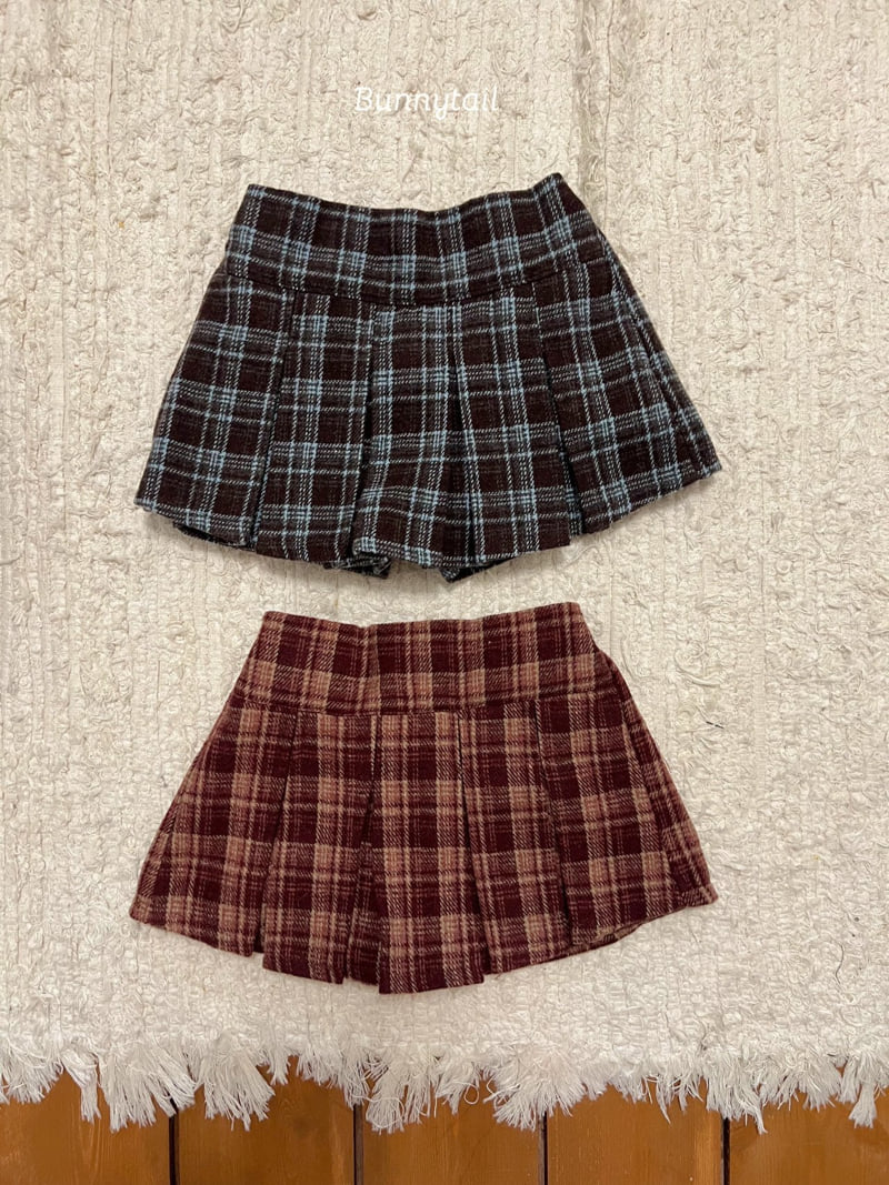 Bunnytail - Korean Children Fashion - #littlefashionista - Rose Check Skirt Pants - 4