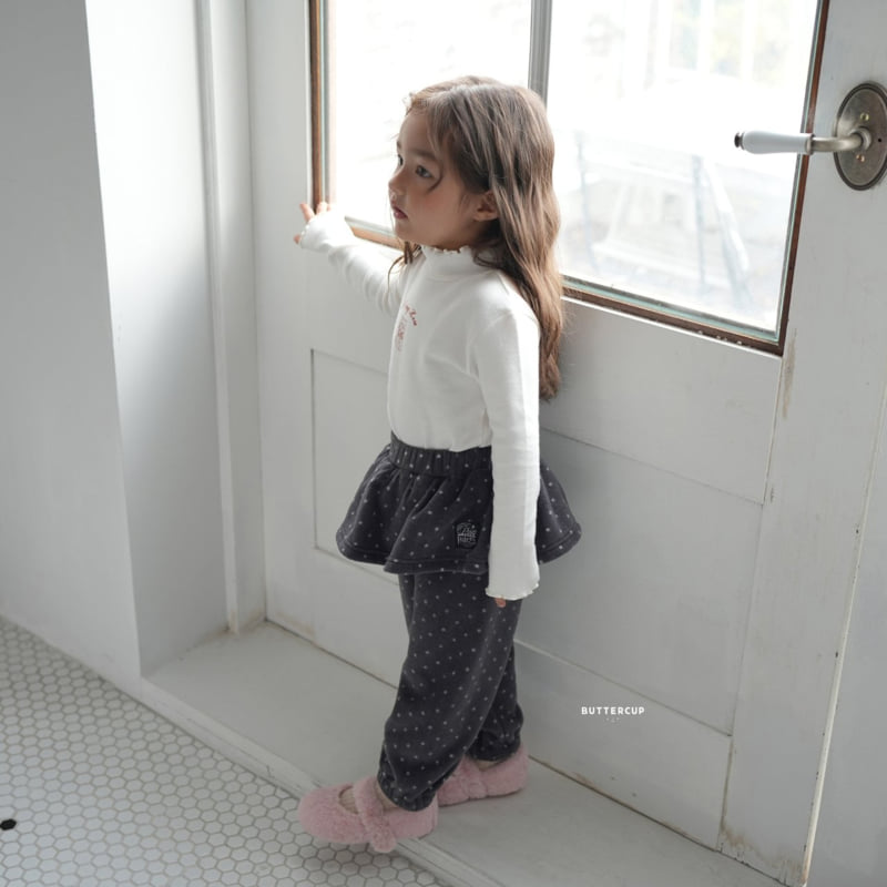 Buttercup - Korean Children Fashion - #Kfashion4kids - Meow Meow Mock Neck Tee - 6