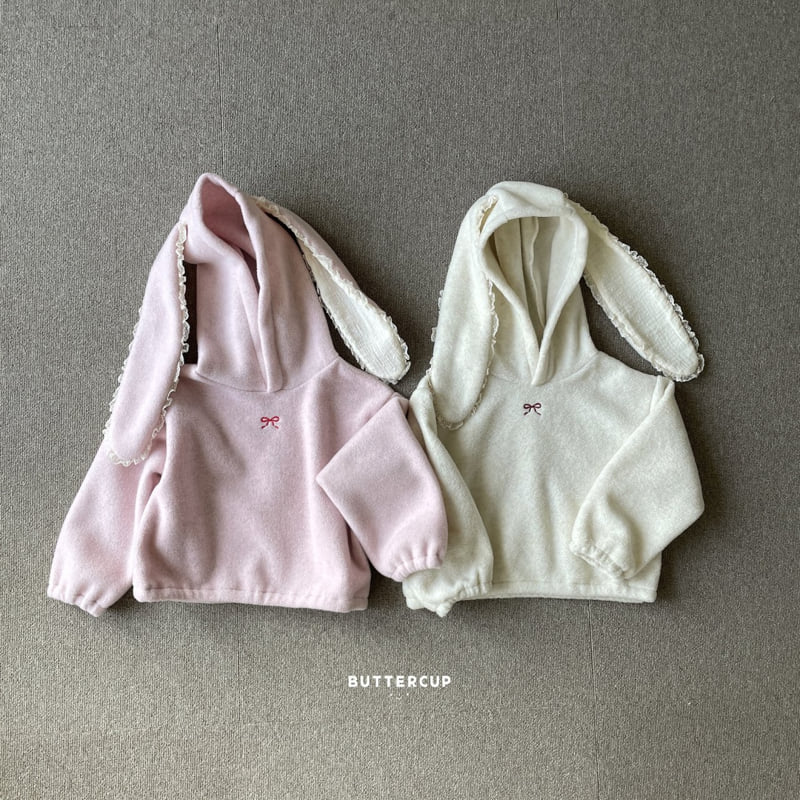 Buttercup - Korean Children Fashion - #Kfashion4kids - Rabbit Fleece Hoodie