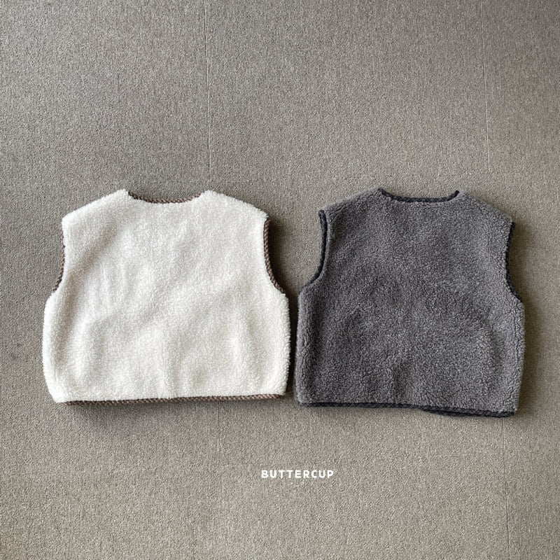 Buttercup - Korean Children Fashion - #childofig - Cat Fleece Zip-Up Vest - 6