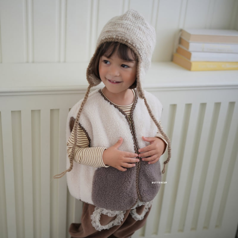 Buttercup - Korean Children Fashion - #childrensboutique - Cat Fleece Zip-Up Vest - 7