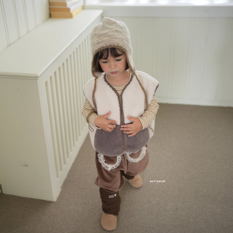 Buttercup - Korean Children Fashion - #designkidswear - Cat Fleece Zip-Up Vest - 8
