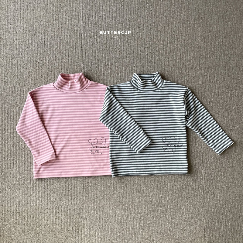 Buttercup - Korean Children Fashion - #fashionkids - Joy Pin Mock Neck Tee