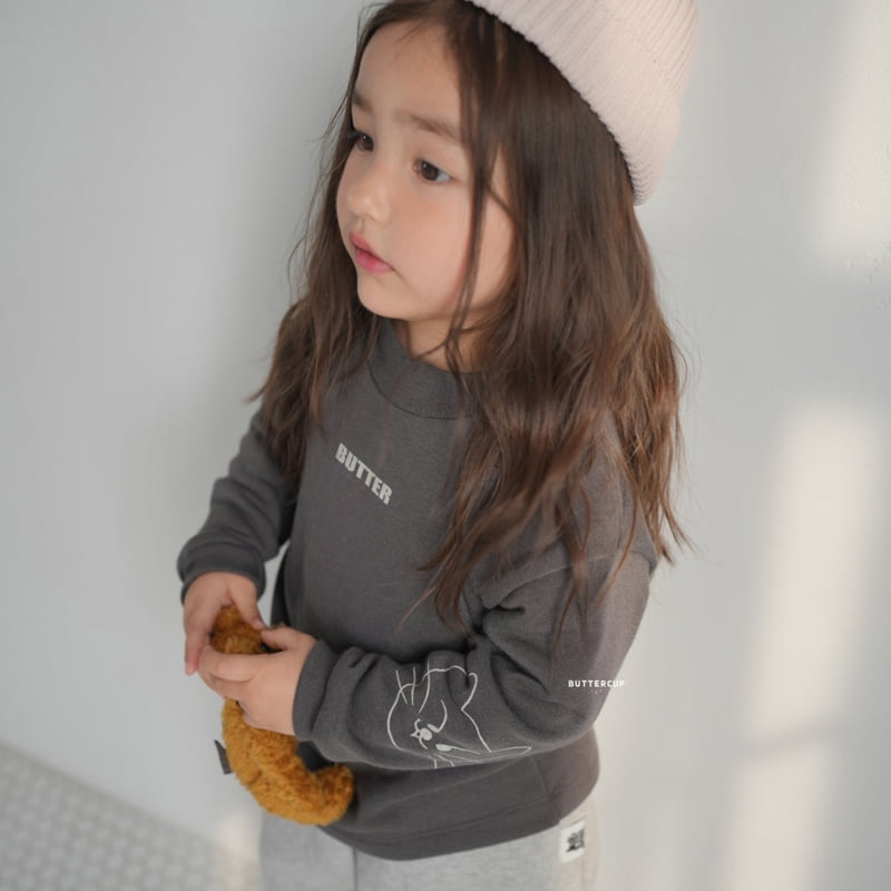 Buttercup - Korean Children Fashion - #littlefashionista - Butter Cat Mock Neck Tee - 8