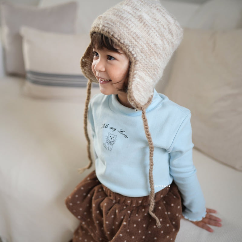 Buttercup - Korean Children Fashion - #toddlerclothing - Meow Meow Mock Neck Tee - 12