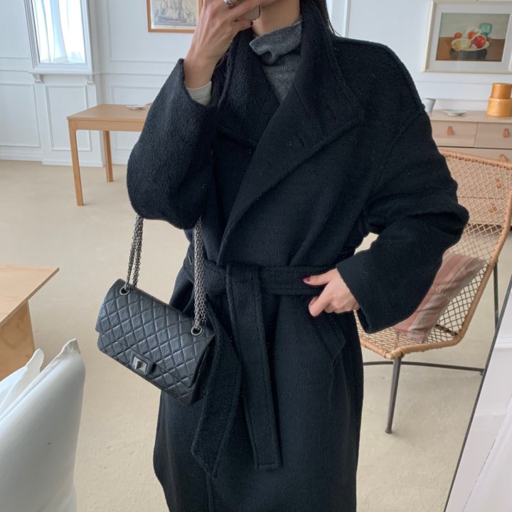 Cover - Korean Women Fashion - #momslook - High Neck Wool Coat - 10