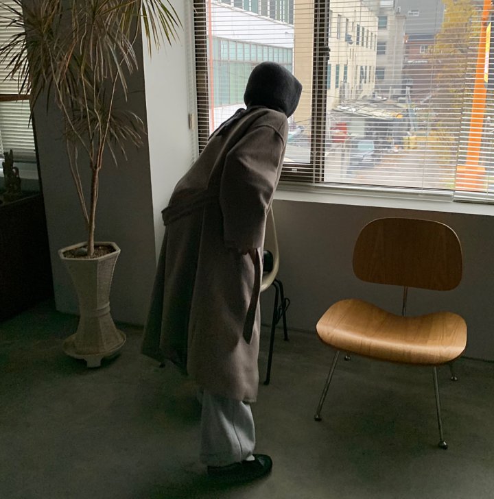 Cover - Korean Women Fashion - #momslook - High Neck Wool Coat - 8