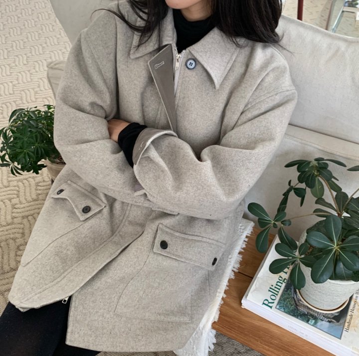 Cover - Korean Women Fashion - #momslook - Bocca Wool Half Coat - 8