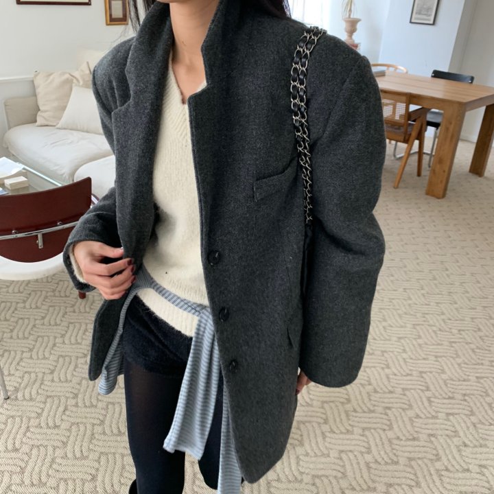 Cover - Korean Women Fashion - #momslook - Basic Wool Jacket