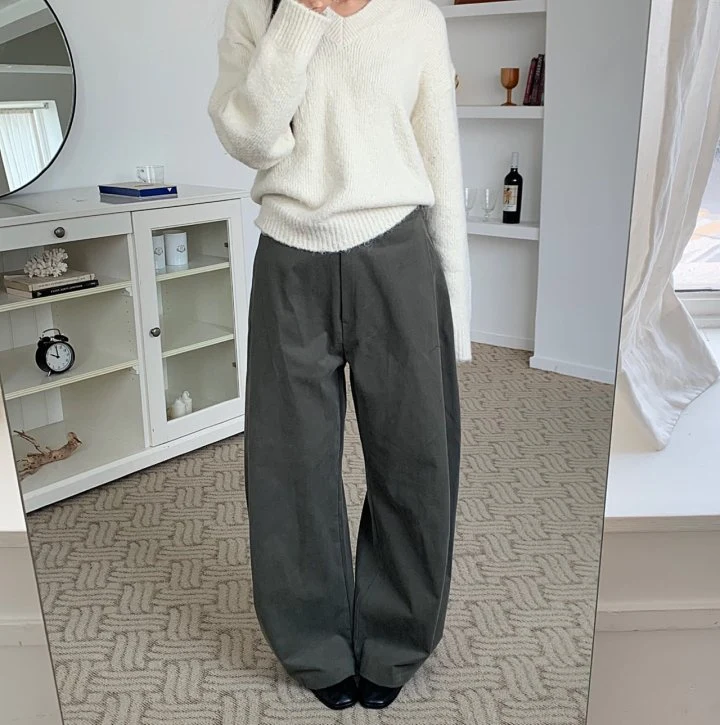 Cover - Korean Women Fashion - #momslook - Peach Curved Pants - 2
