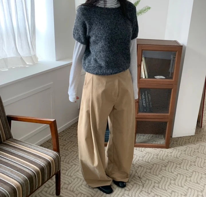 Cover - Korean Women Fashion - #momslook - Peach Curved Pants - 8