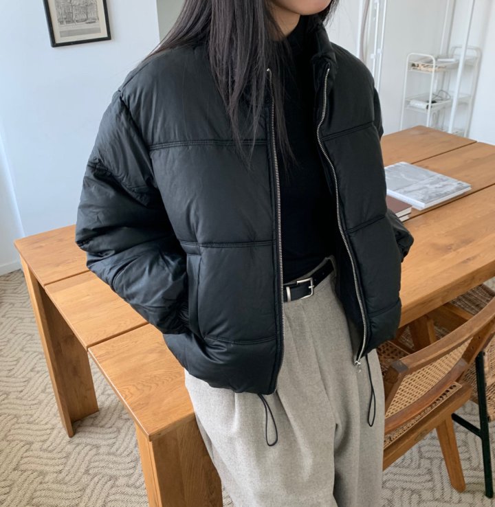 Cover - Korean Women Fashion - #momslook - Crop Padding Jacket - 5