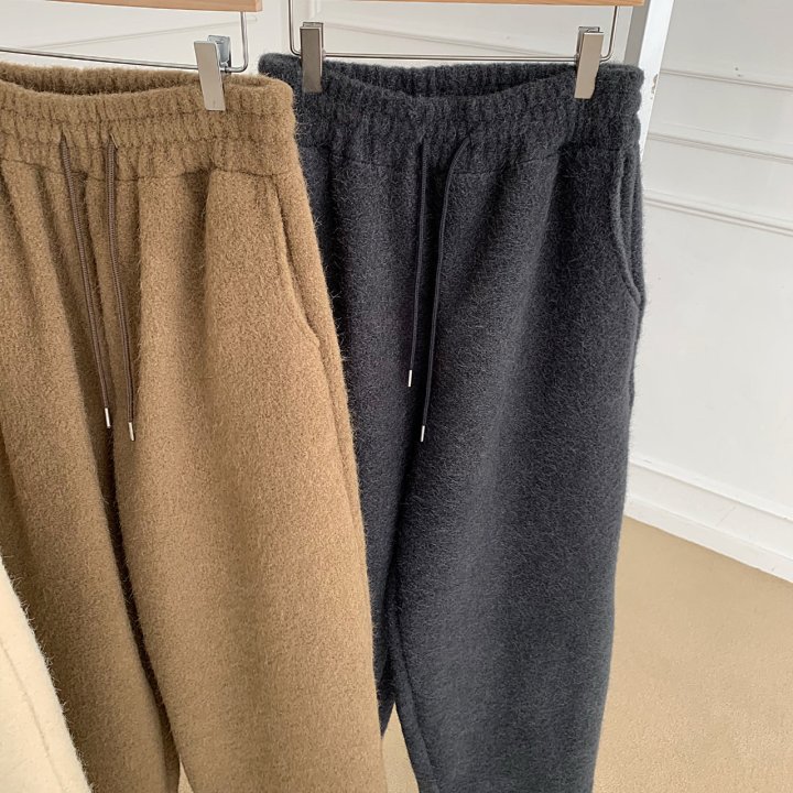 Cover - Korean Women Fashion - #momslook - Hairy Two Way Banding Pants - 11