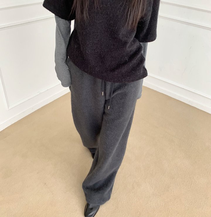 Cover - Korean Women Fashion - #momslook - Hairy Two Way Banding Pants - 7