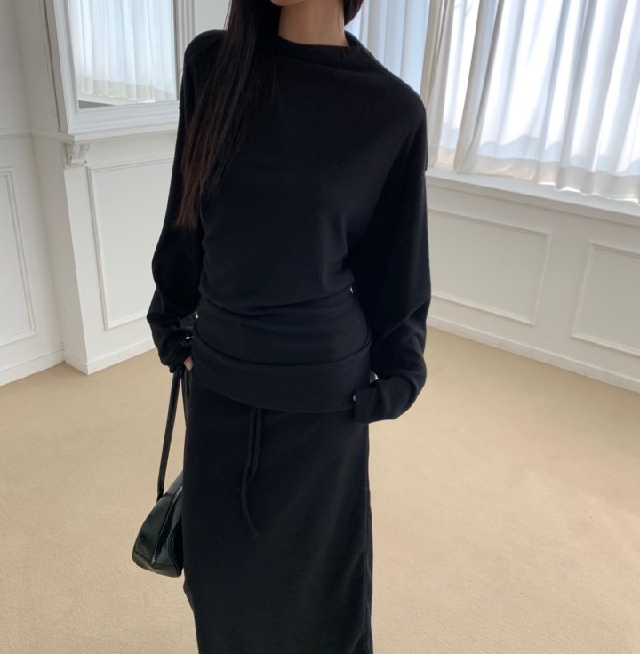 Cover - Korean Women Fashion - #momslook - Brushed Two Way Half Neck Top - 3