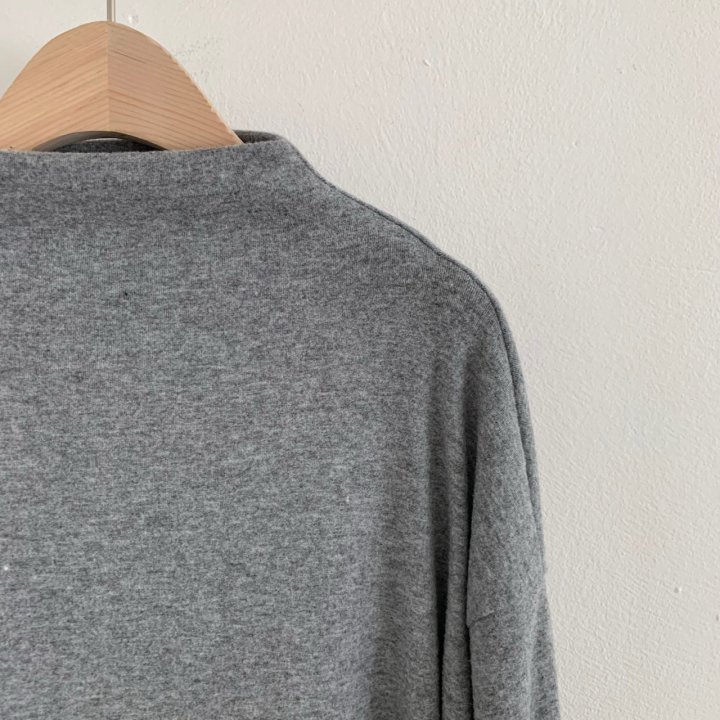 Cover - Korean Women Fashion - #momslook - Brushed Two Way Half Neck Top - 8