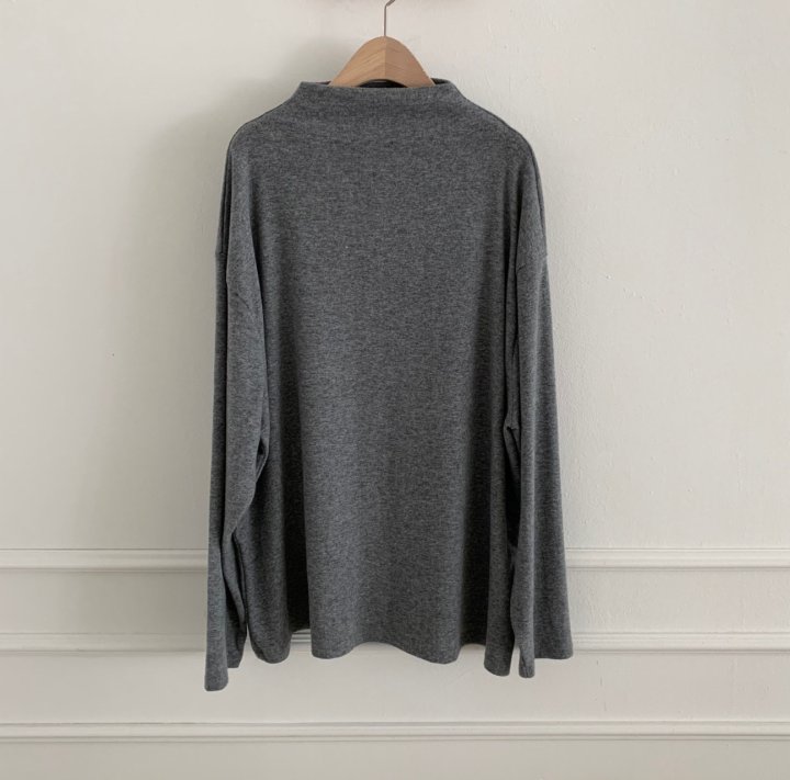Cover - Korean Women Fashion - #momslook - Brushed Two Way Half Neck Top - 9