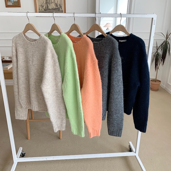 Cover - Korean Women Fashion - #momslook - Brushed Loose Knit - 2