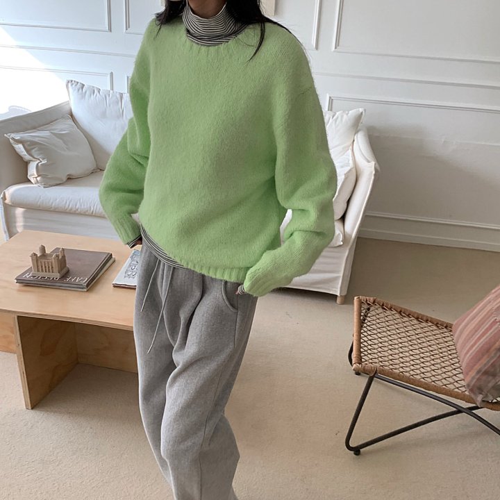 Cover - Korean Women Fashion - #momslook - Brushed Loose Knit - 3