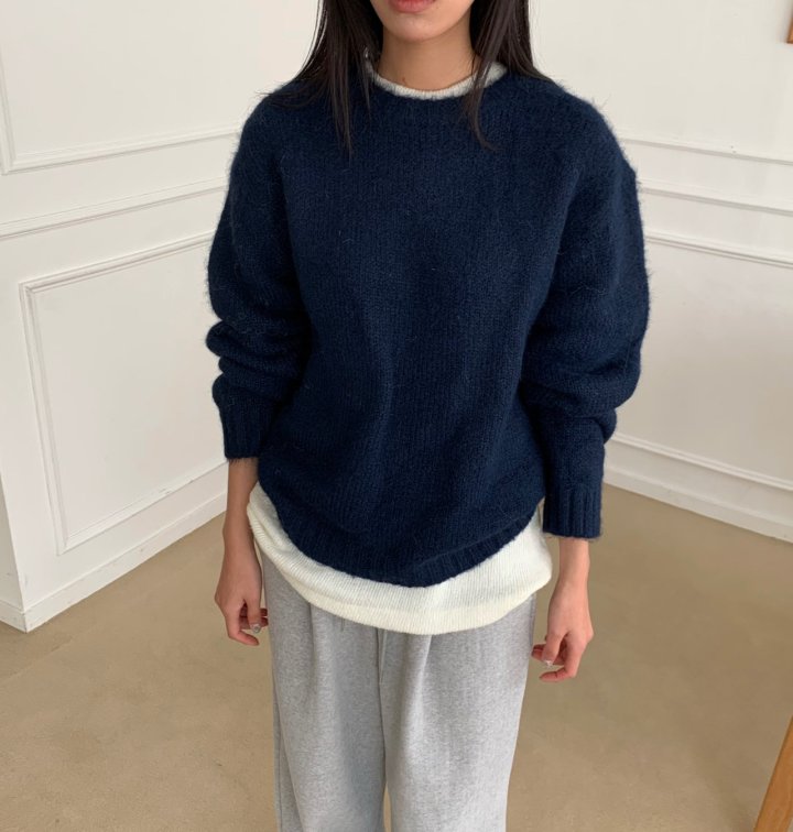 Cover - Korean Women Fashion - #momslook - Brushed Loose Knit - 5