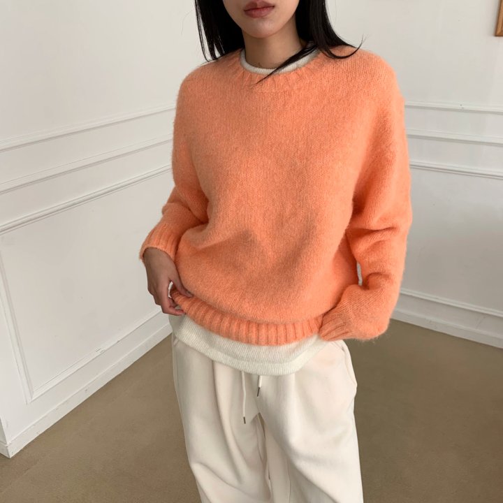 Cover - Korean Women Fashion - #momslook - Brushed Loose Knit - 6